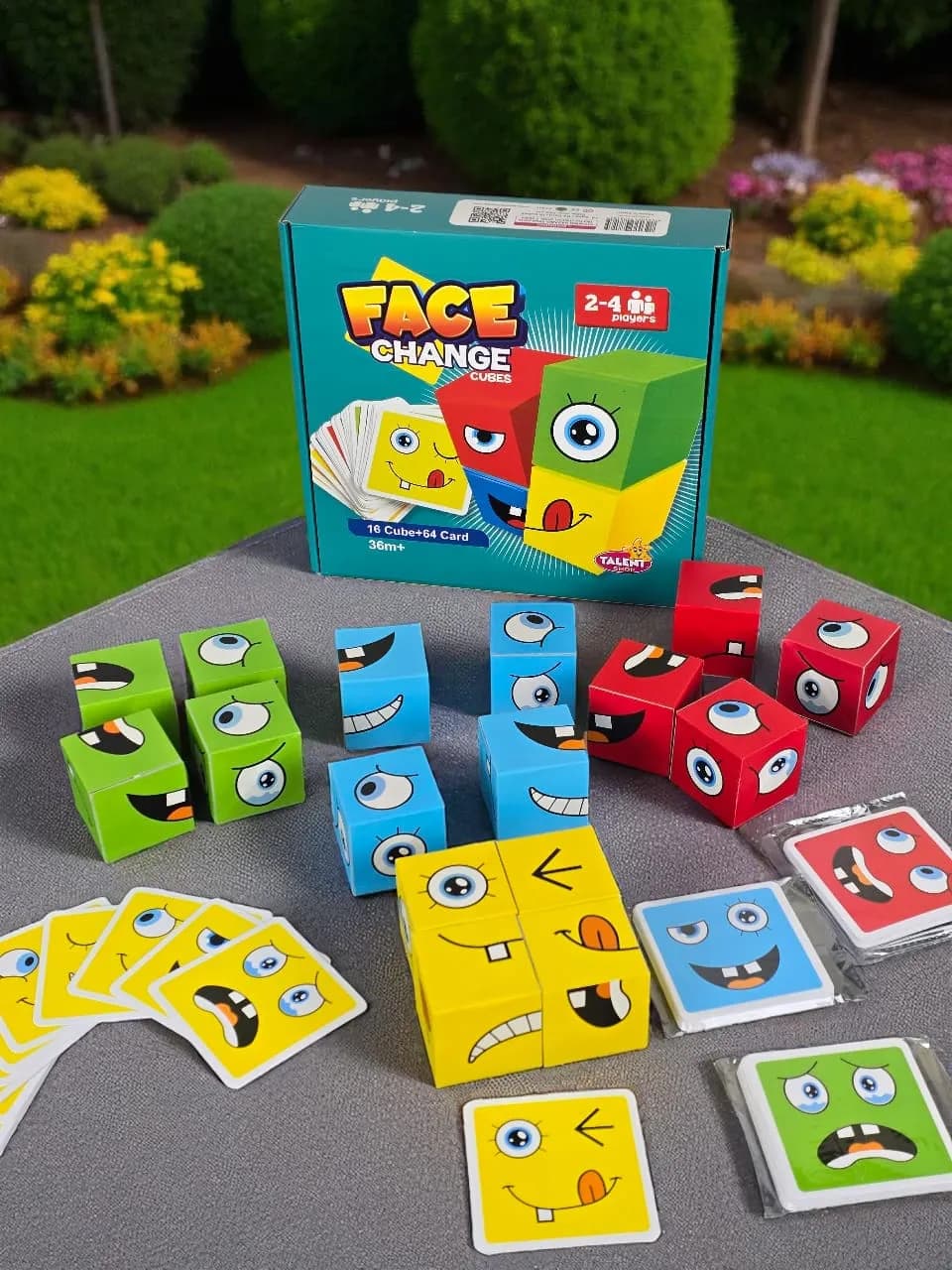 مكعبات تغيير الوجه الكبيرة – 64 كروت و 16 مكعب - Face cube